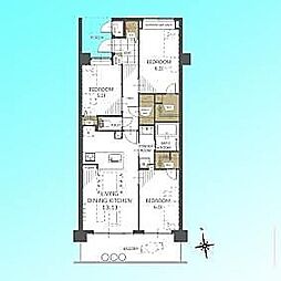 レリア蕨塚越 3LDKの間取図画像