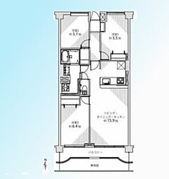 サングリーン西川口 3LDKの間取図画像