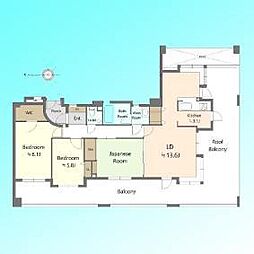 デュオ川口青木公園 3LDKの間取図画像