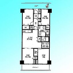 シャルム蕨 4LDKの間取図画像
