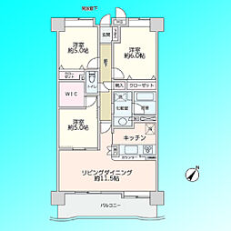 ダイアパレス浦和秋ケ瀬公園 3LDKの間取図画像