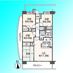 レーベンハイム戸田公園アクアシティ 4LDKの間取図画像