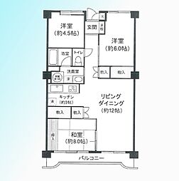 サングリーン西川口 3LDKの間取図画像