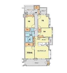 ルイシャトレ蕨プロッシモ 4LDKの間取図画像