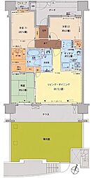 キララガーデンガーデンコート 3LDKの間取図画像