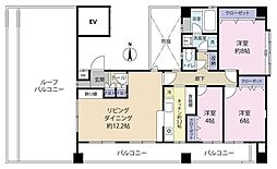 サニーコート蕨 3LDKの間取図画像
