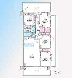 日神パレステージ蕨 4LDKの間取図画像