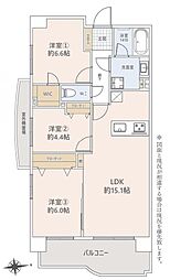 レールシティ大宮弐番館 3LDKの間取図画像