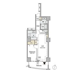 京王井の頭線 神泉駅 徒歩4分の賃貸マンション 2階1LDKの間取り