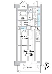 アビティグランデ砧 B棟 5階1LDKの間取り