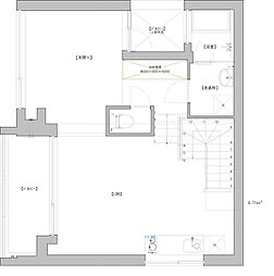 東急東横線 自由が丘駅 徒歩12分の賃貸マンション 2階1LDKの間取り
