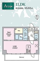 Daiwaグレイスメゾン二子玉川 1LDKの間取図画像