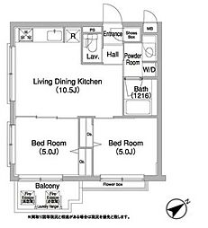 COMFORIA学芸大学 2LDKの間取図画像
