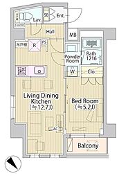 セリジェ池尻大橋 1LDKの間取図画像