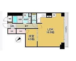 コル代々木 1LDKの間取図画像