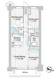 アビティグランデ砧 3LDKの間取図画像
