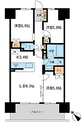 BLESS宮崎台 3LDKの間取図画像