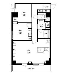 URBANPARKタカイド 2LDKの間取図画像