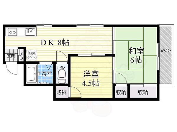 Jハウス 201｜東京都三鷹市井の頭１丁目(賃貸アパート2DK・2階・37.00㎡)の写真 その2
