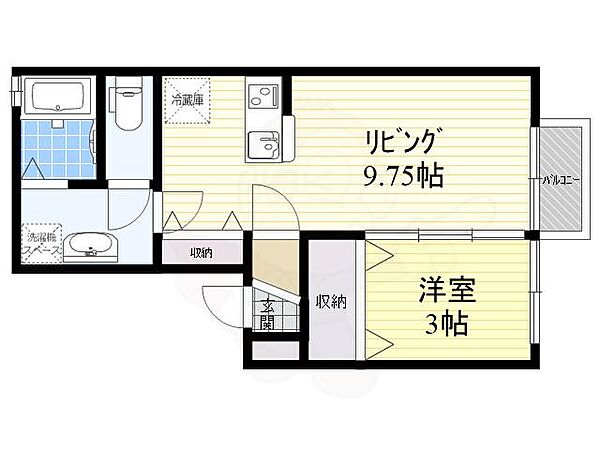 ノースタウン吉祥寺Ｉ棟 207｜東京都武蔵野市吉祥寺北町３丁目(賃貸アパート1LDK・2階・32.75㎡)の写真 その2