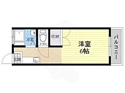 ハウスK 1Kの間取図画像