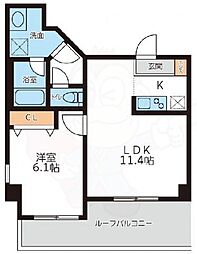 ミュプレ吉祥寺 3階1LDKの間取り
