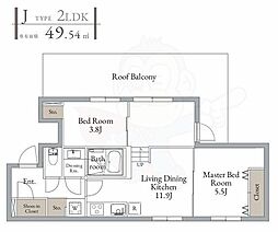 LiveFlat西荻窪 2LDKの間取図画像
