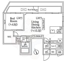 OZIO西荻窪2 5階1LDKの間取り