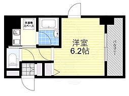 コアパレス常葉6 7階1Kの間取り