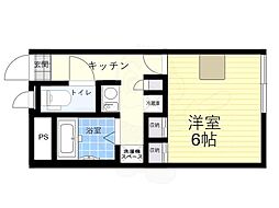 Ruf 2階1Kの間取り