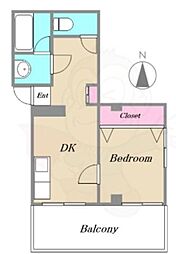 R-STYLE武蔵境 5階1DKの間取り