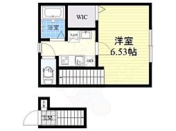 ミハス西荻窪 205 2階1Kの間取り