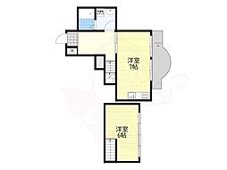プラス.ペアティ 1DKの間取図画像