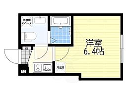 シアターレジデンス北千住 1Kの間取図画像