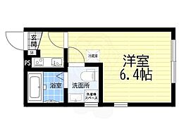 シアターレジデンス北千住 1Kの間取図画像