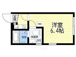 シアターレジデンス北千住 1Kの間取図画像