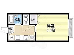 パークプレイス1 1Kの間取図画像