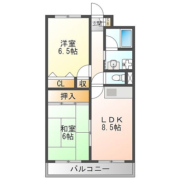 大阪府大阪市淀川区田川北2丁目(賃貸マンション2LDK・6階・50.22㎡)の写真 その2