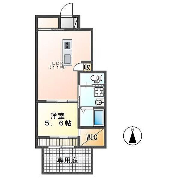 ボンヌール 102｜埼玉県入間市大字南峯(賃貸アパート1LDK・1階・45.48㎡)の写真 その2