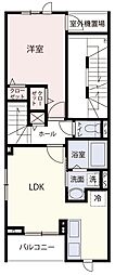 NEW DeFI III 1LDKの間取図画像