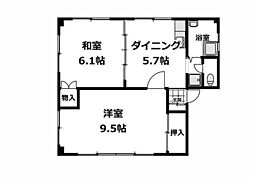 高砂ビル 2Kの間取図画像