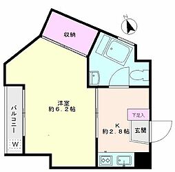 高橋ビル 1Kの間取図画像