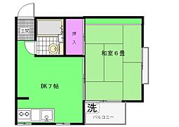 メイソン.ツヅラ 1DKの間取図画像