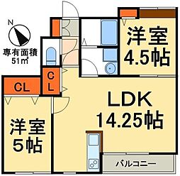 間取図画像 2LDK