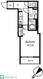 JR常磐線 柏駅 徒歩9分の賃貸アパート 3階1Kの間取り