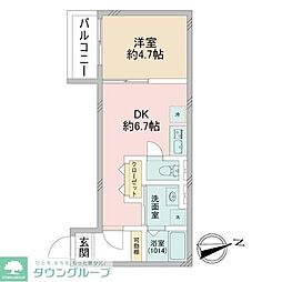 つくばエクスプレス 南流山駅 徒歩9分の賃貸アパート 1階1DKの間取り