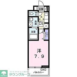 北総鉄道 秋山駅 徒歩5分の賃貸アパート 1階1Kの間取り