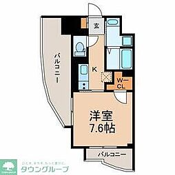 つくばエクスプレス 流山セントラルパーク駅 徒歩1分の賃貸マンション 4階1Kの間取り