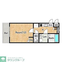 JR常磐線 天王台駅 徒歩11分の賃貸アパート 1階1Kの間取り