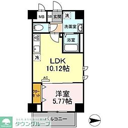 つくばエクスプレス 六町駅 徒歩5分の賃貸マンション 5階1LDKの間取り